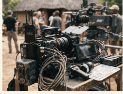 Cameras and production equipment ready for a creative shoot
